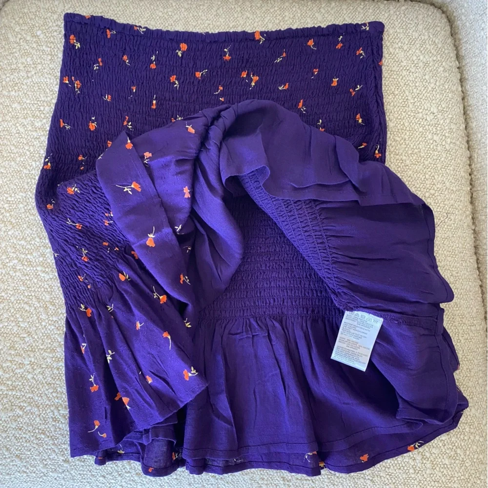 UO Purple Floral Mini Skirt
